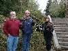 Cliff Williamson with his brother Johnny and sister-in-law Debbie at the end of their Hawk Walk.
