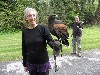 Beth & JP Muller flying Milly & Burren on their recent Hawk Walk.
