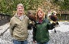 Here is Vickie & Doug Jacobsen just setting off to fly Maya & Fomhar during their recent Hawk Walk with us. 
