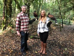 Here is Matt & Sarah Rendina flying wonderful Wilde & Stoker during their recent Hawk Walk here.
